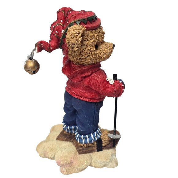 Kuddles Korner Bear Skiing Figurine Statue January 11804 Home Interiors 2002 - Picture 4 of 10